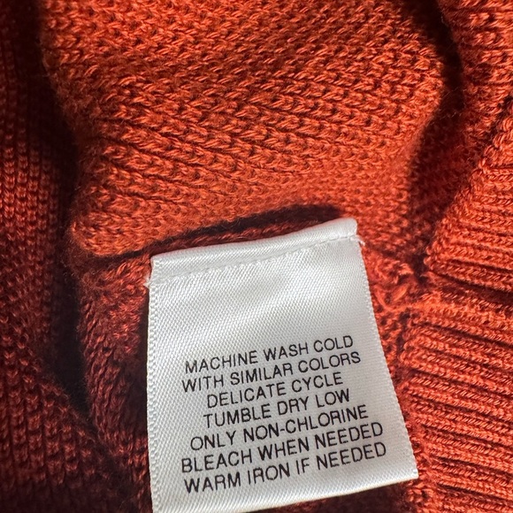 Eddie Bauer Signature Crewneck Sweater Men’s L Rustic Orange 100% Supima Cotton - Picture 5 of 5